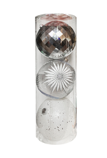 Darice Large Ball Ornaments Silvers 3pk 150mm Shatter-Proof -B
