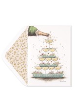 PAPYRUS® Wedding Cards Champagne Glass Pyramid Card