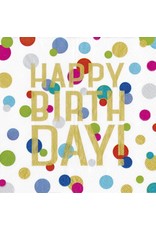 Caspari Paper Luncheon Napkins 20ct Confetti Happy Birthday