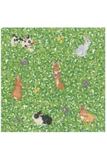 Caspari Easter Paper Luncheon Napkins 20ct Bunnies And Boxwood