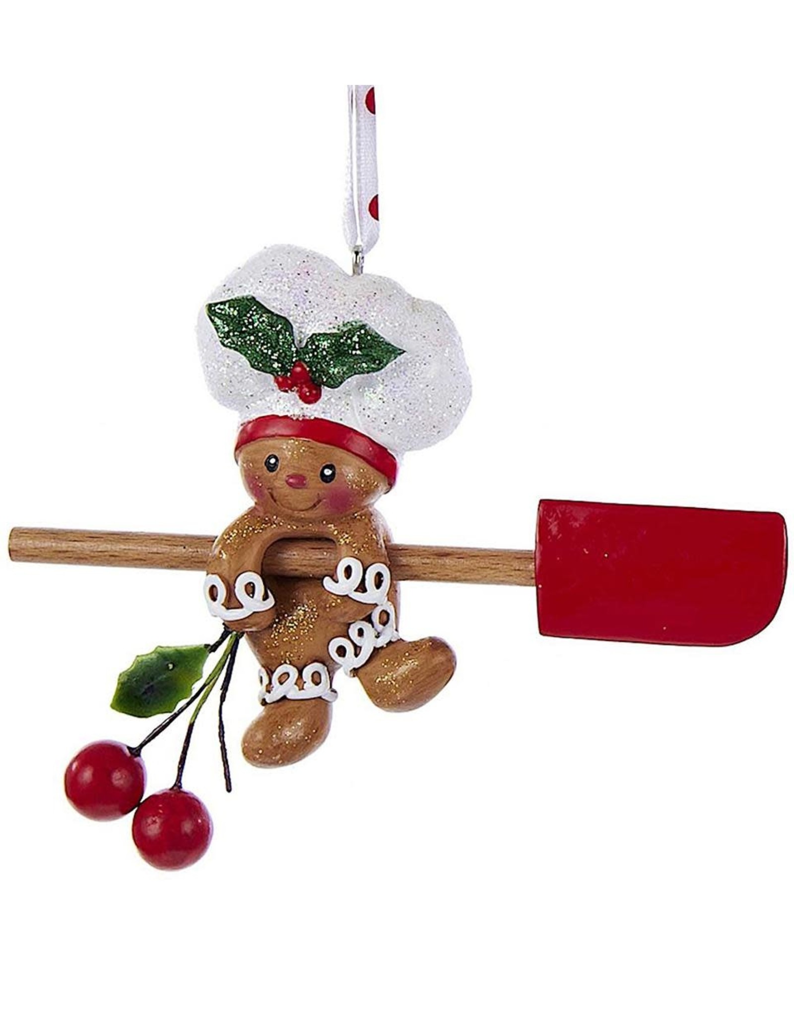 Kurt Adler Gingerbread Chef Boy Utensil Ornament Climbing Spatula