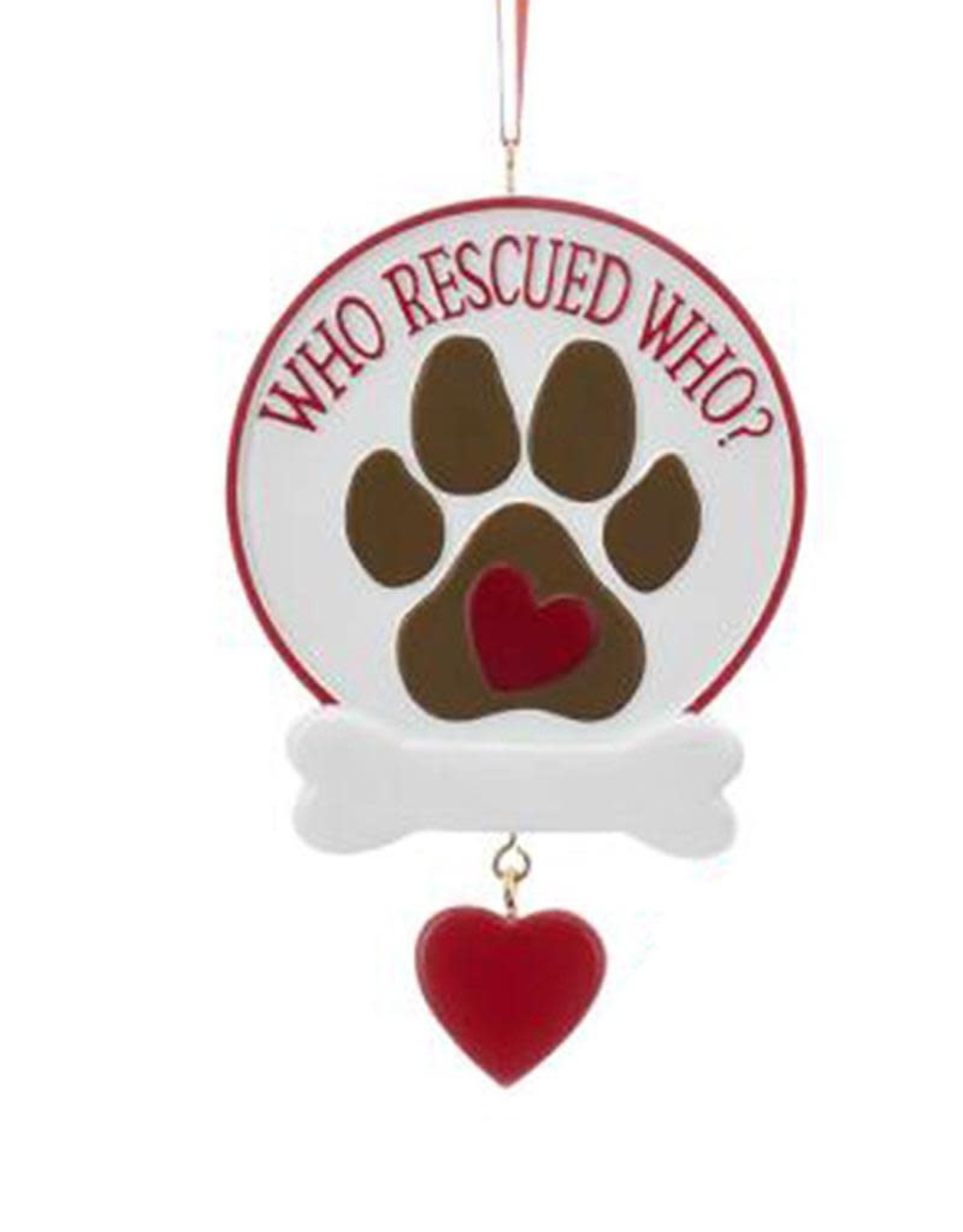 Kurt Adler Rescue Dog Ornament Who Rescued Who?