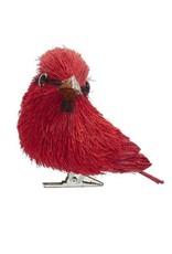 Kurt Adler Red Cardinal Sisal Bird With Clip Ornament 3 Inch RIGHT