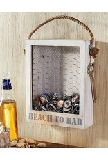 Mud Pie Beach To Bar Bottle Top Display Box W Bottle Opener On Chain