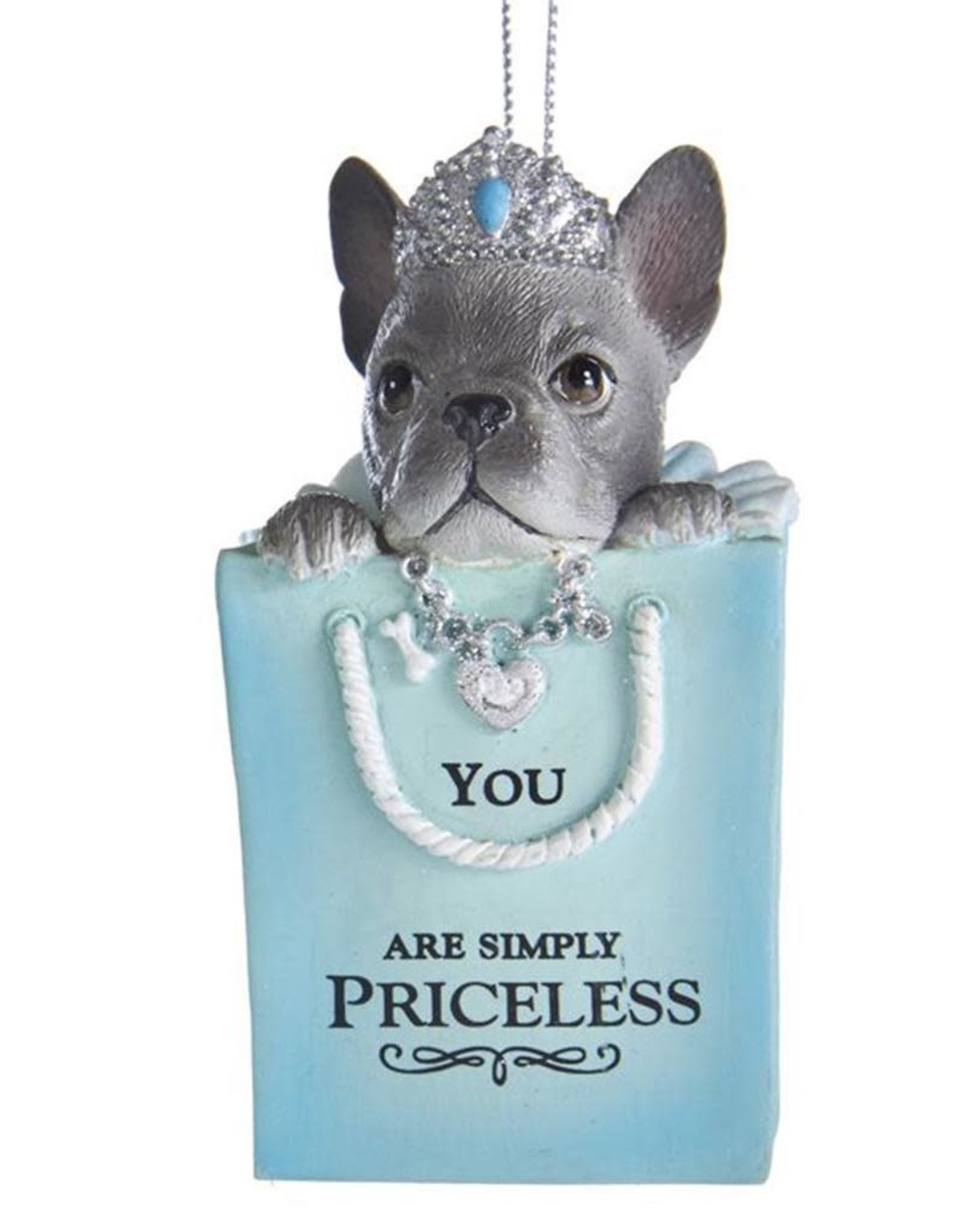 Kurt Adler Puppy In Gift Bag Ornament You Are Simply Priceless
