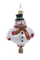 Kurt Adler Glass Hot Air Balloon Snowman Ornament 4.8 Inch Noble Gems Kurt Adler Glass Hot Air Balloon Snowman Ornament 4.8 Inch Noble Gems