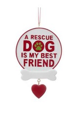 Kurt Adler Rescue Dog Ornament A Rescue Dog Is My Best Friend