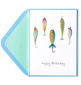 PAPYRUS® Birthday Cards Fish On Hooks Fishing Lures