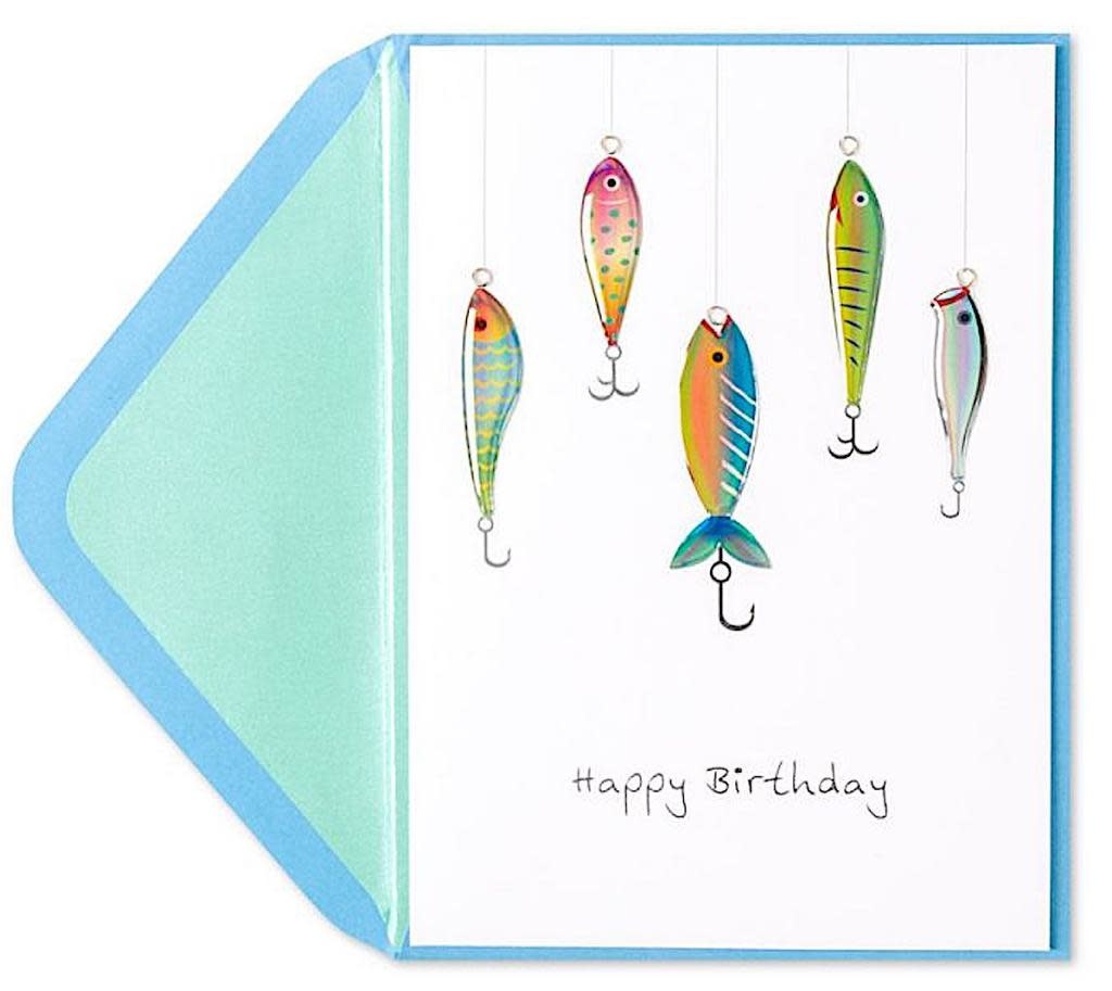 PAPYRUS® Birthday Cards Fish On Hooks Fishing Lures - Digs N Gifts
