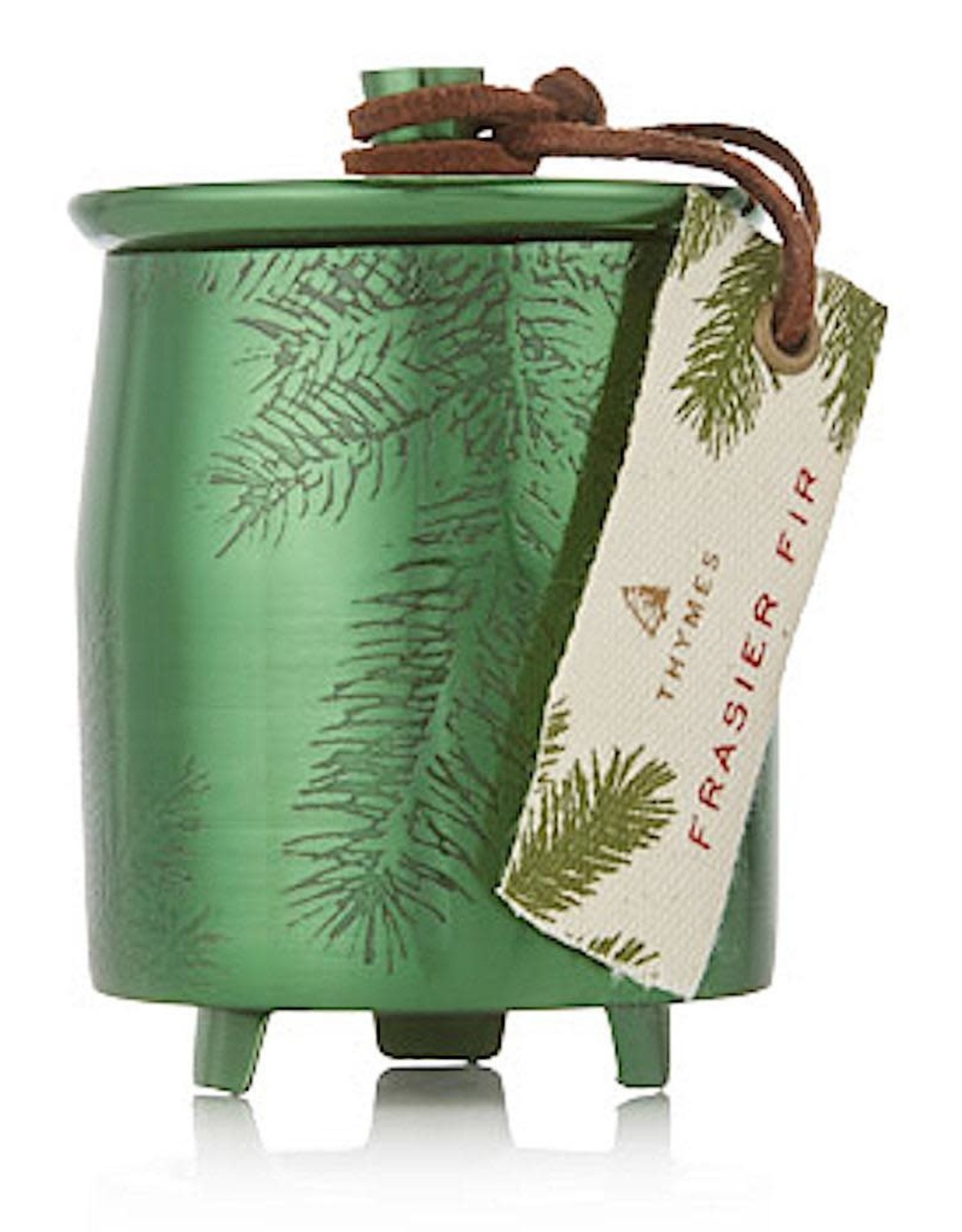 Frasier Fir Candle Small Green Metal Tin With Lid 4 Oz