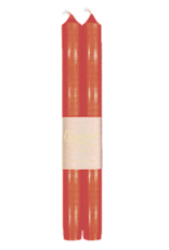 Caspari Crown Candles Tapers 10 inch 2pk Spice Red
