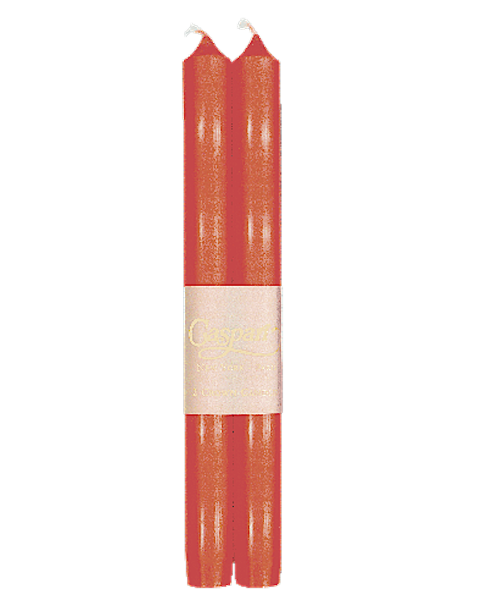 Caspari Crown Candles Tapers 10 inch 2pk Spice Red