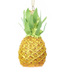 Kurt Adler Noble Gems Glass Pineapple Ornament - Yellow