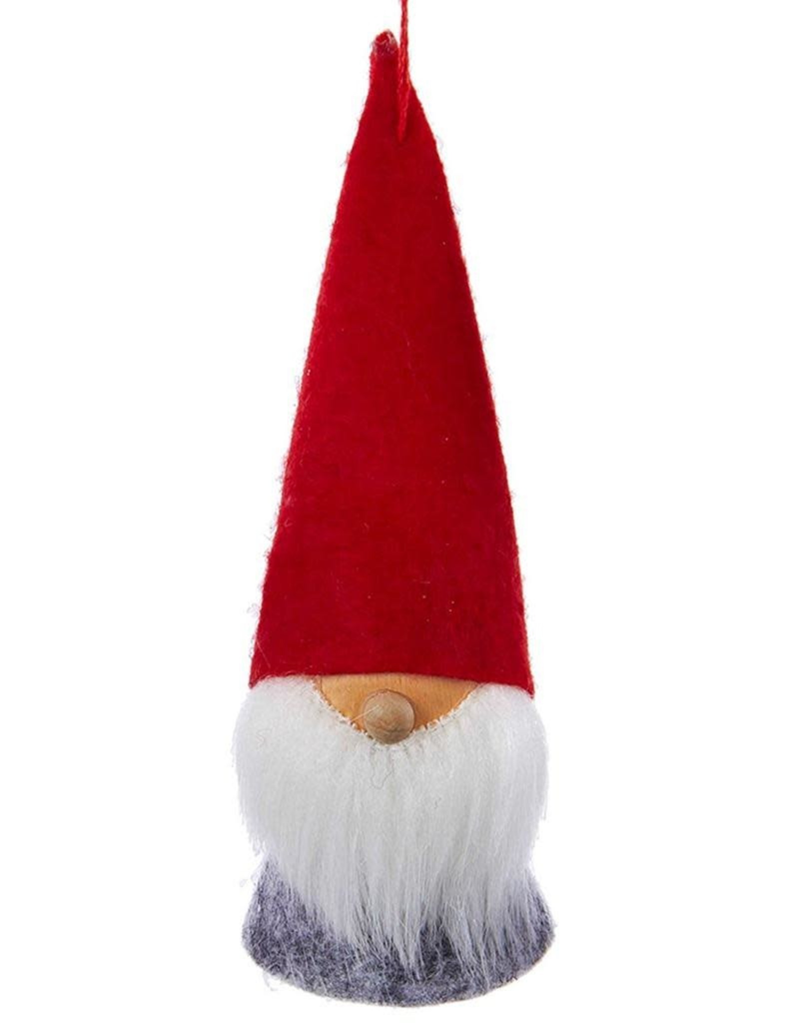 Kurt Adler Gnomes Wood and Felt Dwarf Gnome Ornament 5 inch w Red Hat