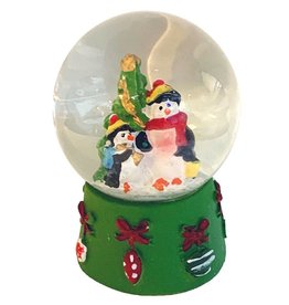 Kurt Adler Mini Christmas Snow Globe Penguins And Christmas Tree