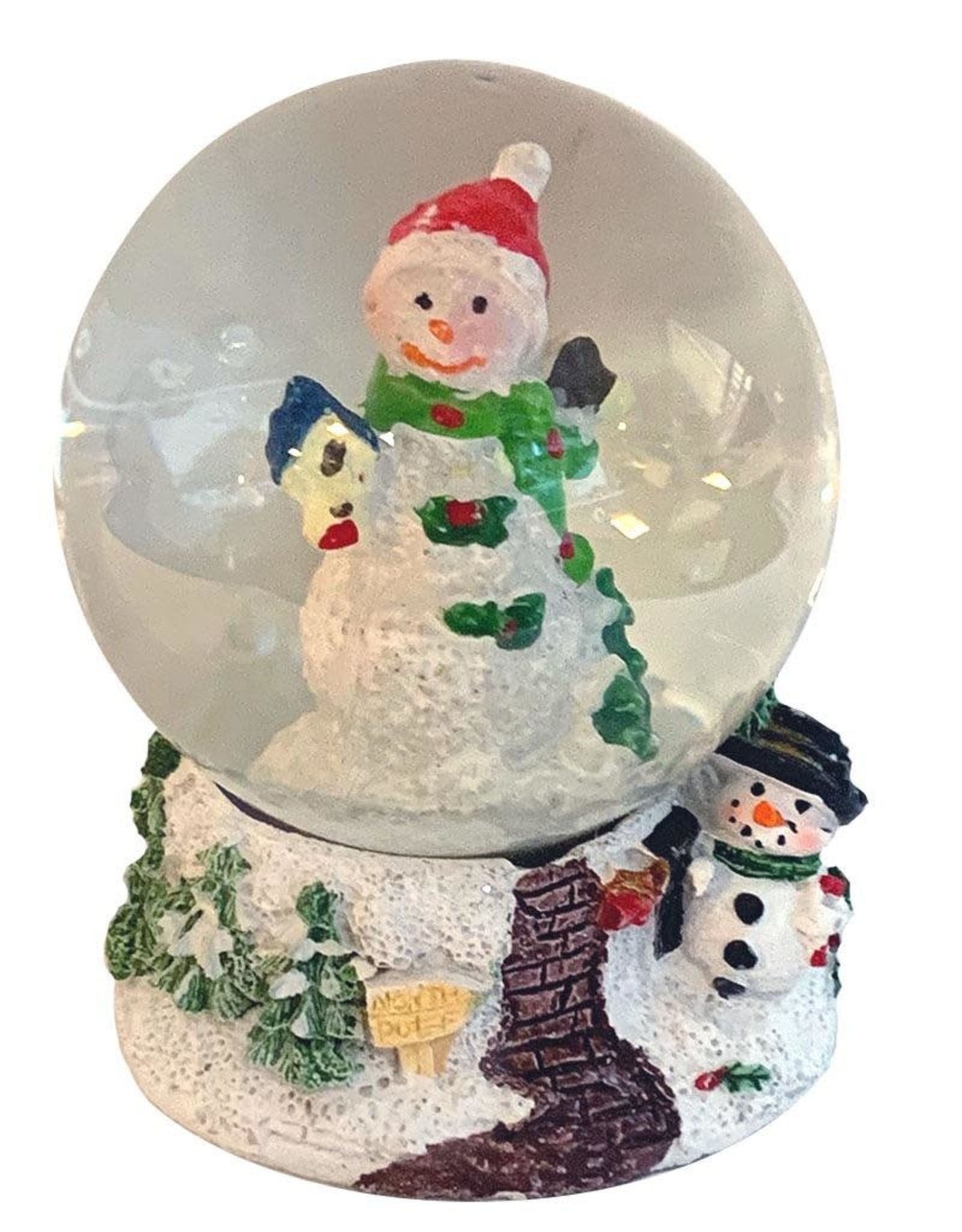 Kurt Adler Mini Christmas Snow Globe Snowman W Bird House