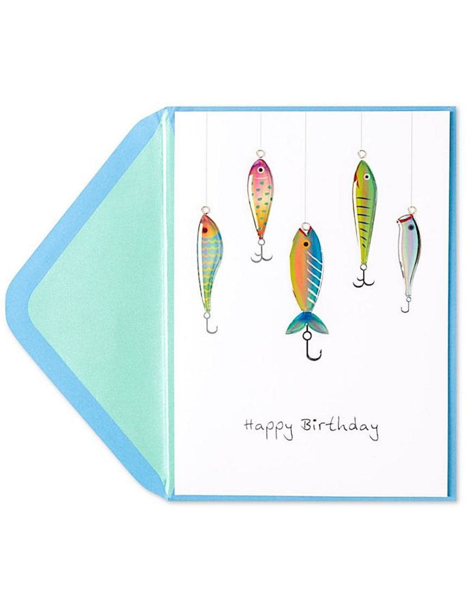 PAPYRUS® Birthday Cards Fish On Hooks Fishing Lures