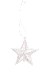 Darice Mini Glittered 3D White Stars Ornaments 12-Pack 2 Inch