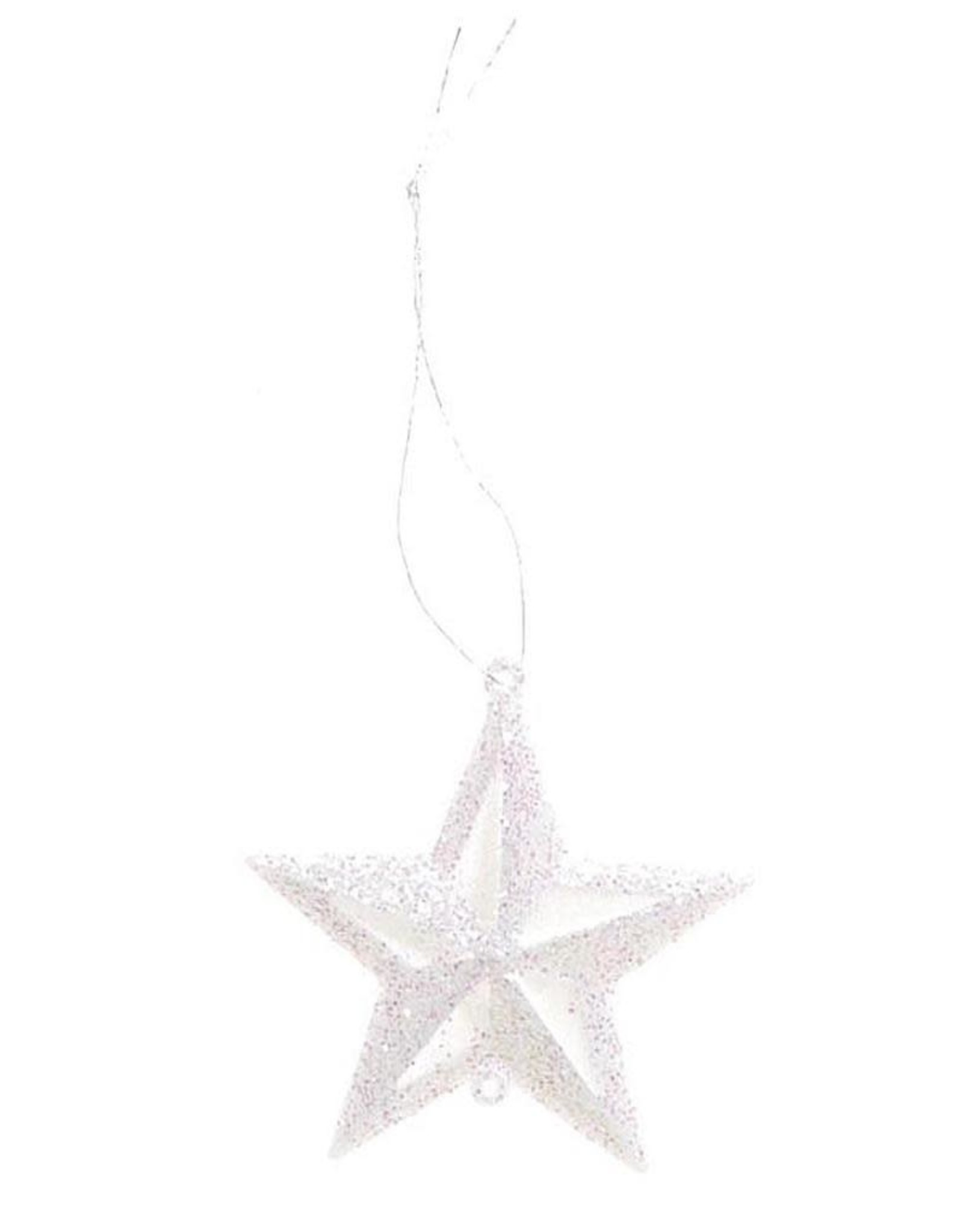 Darice Mini Glittered 3D White Stars Ornaments 12-Pack 2 Inch