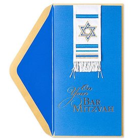 PAPYRUS® Bar Mitzvah Cards Fabric Prayer Shawl