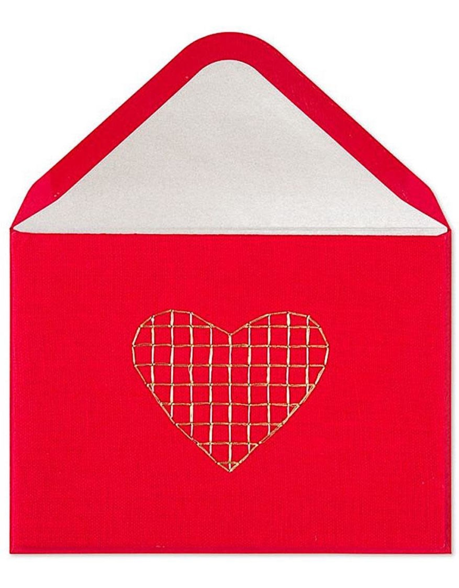 PAPYRUS® Blank Card Embroidered Gold Heart | Lori Weitzner Design