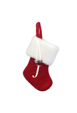 Kurt Adler Monogrammed Initial Letter J Miniature Stocking