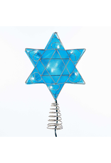 Kurt Adler Hanukkah Shimmer Star of David Tree Topper