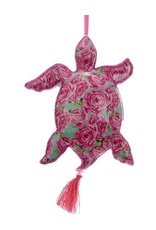 Kurt Adler Sea Turtle Tasseled Preppy Chic Porcelain Ornament -TPK