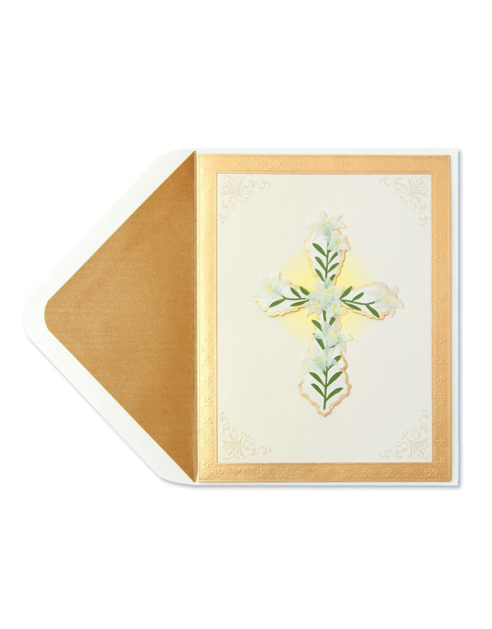 PAPYRUS® Sympathy Card Handmade Cross with Flowers