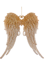 Kurt Adler Angel Wings Ornament w Glittered Gold to Silver Tips