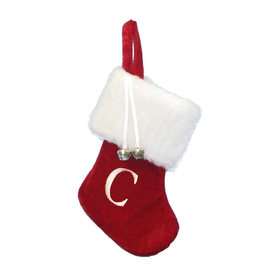 Kurt Adler Monogrammed Initial Letter C Miniature Stocking