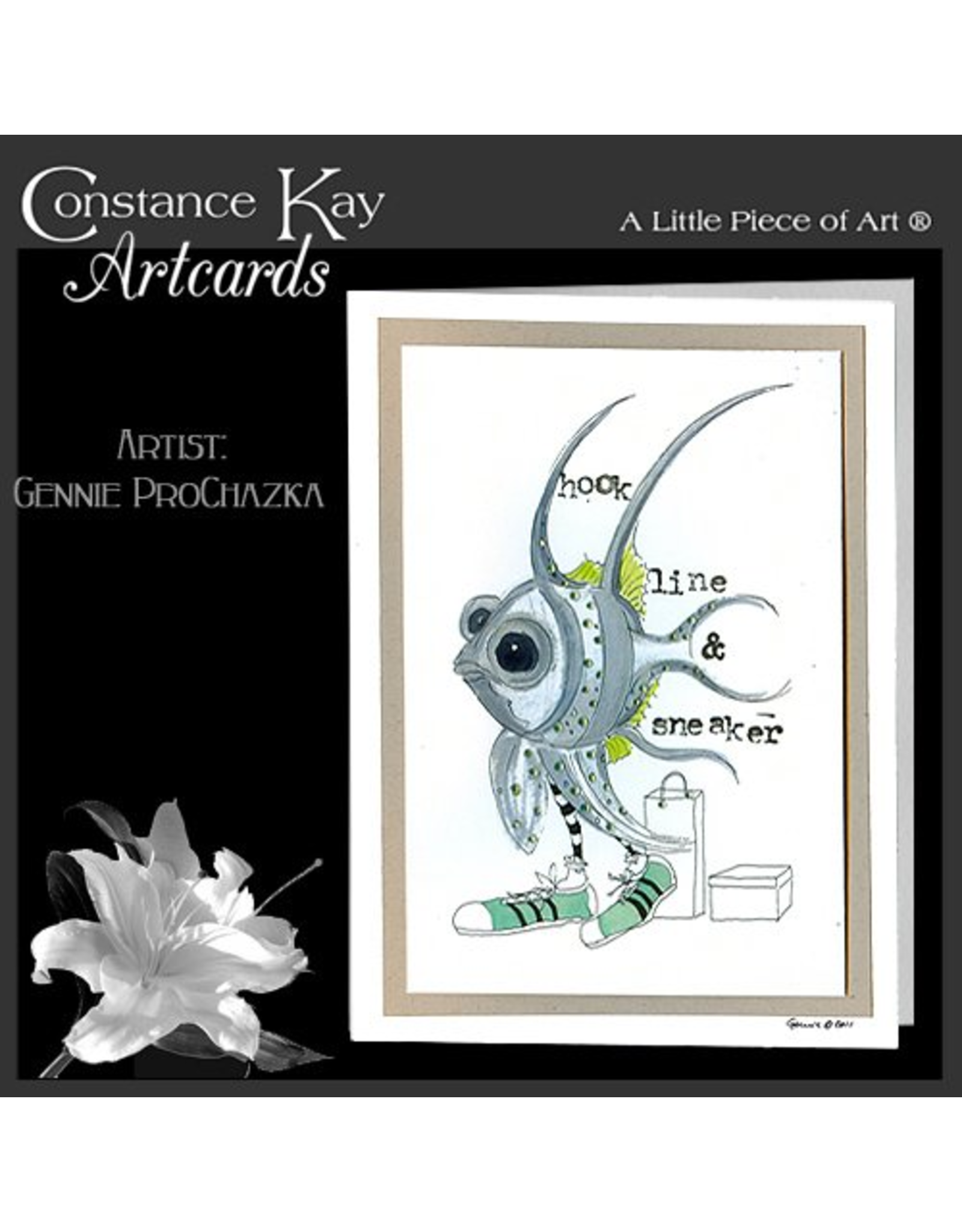 Constance Kay Art Card Hook Line and Sneaker