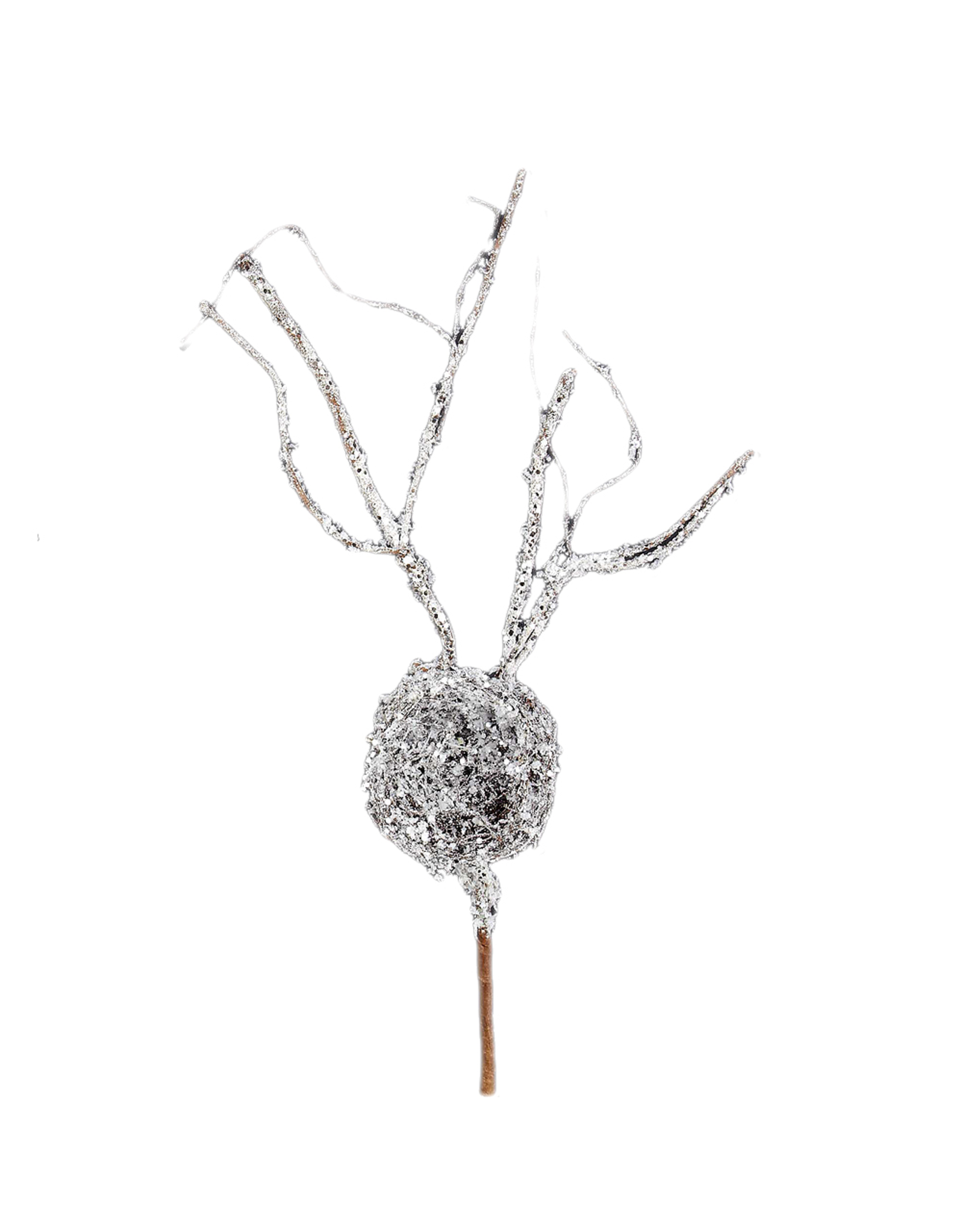 Kurt Adler Snow Twig w Bird Nest Branch Spary C5167 Christmas Flowers Florals