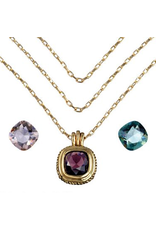 Annaleece Necklace Transformations Gold w Interchangeable Crystals