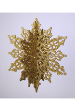 Katherine's Collection Gold Glitter 3D Snowflake Hanging Decoration