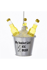 Kurt Adler Beer Bucket List Glass Ornament 3.5 Inch Noble Gems