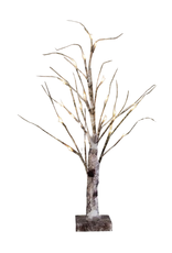 Darice Birch Tree Natural w WW LED Lights 24 inch Holiday Display Tree