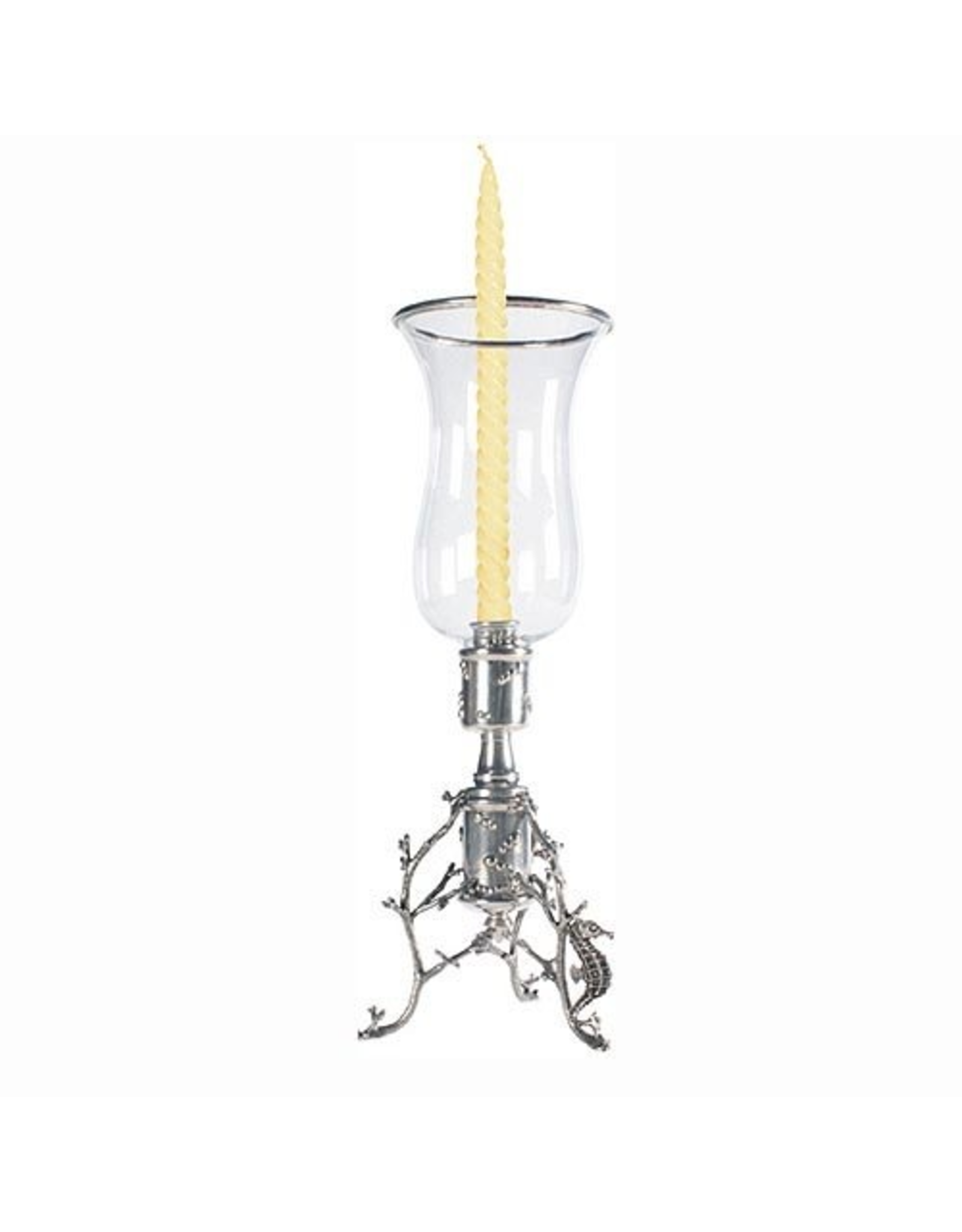 Coral Candle Stick Holder w Hurricane 0101H