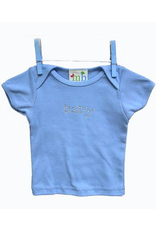 Mama and Bambino Infant Baby Tee with Rhinestone Bling T-Shirt Blue Baby