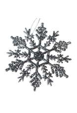 Darice Glittered Snowflakes Ornaments 4 inch 10-Pack Silver