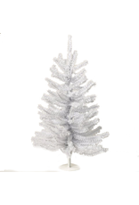 Kurt Adler Shiny White Miniature Christmas Tree 18 Inch