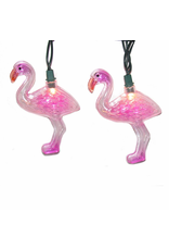 Kurt Adler Flamingos Novelty Lights Set of 10 Flamingo String Lights