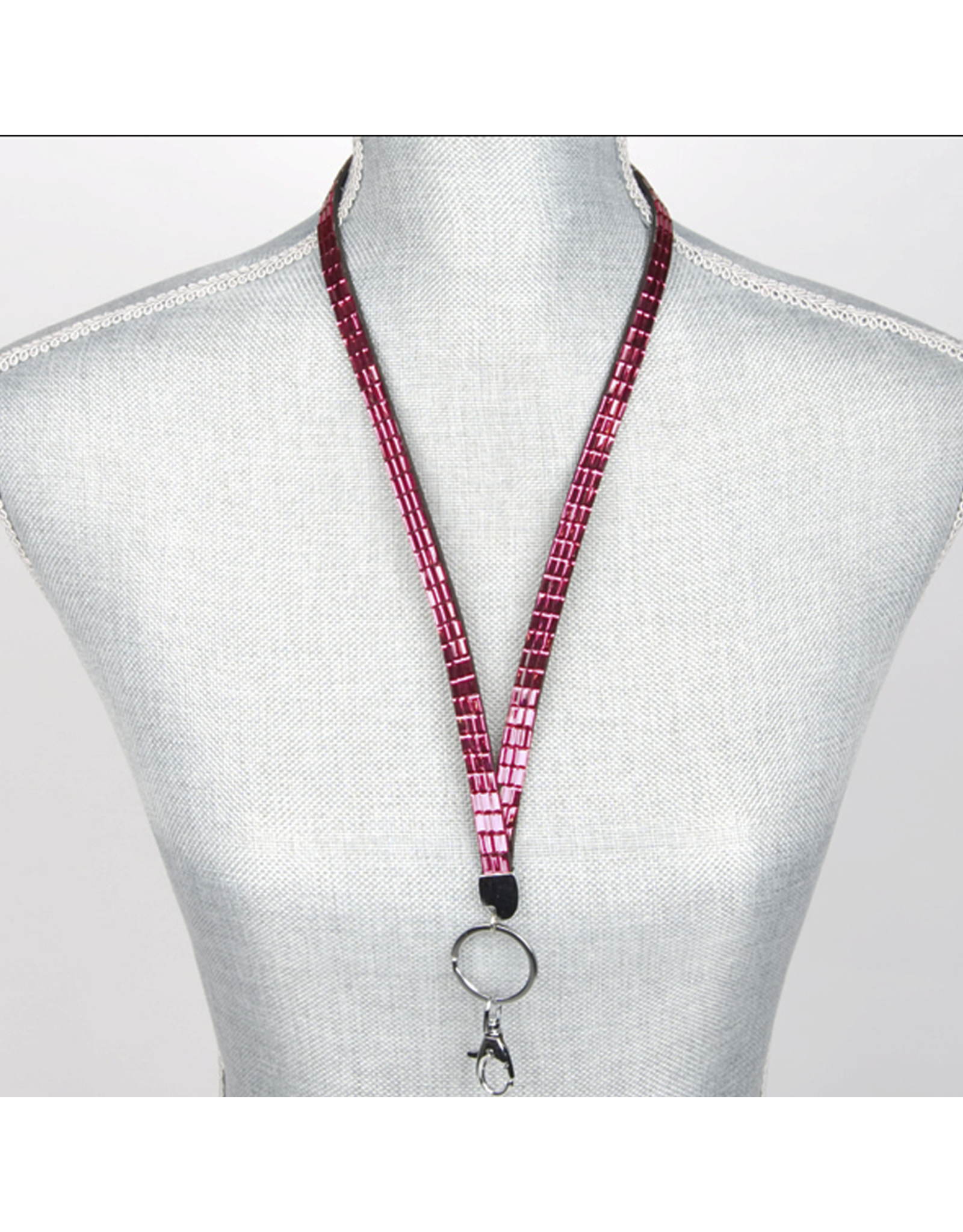 Jacqueline Kent Jewelry Crystal Bling Lanyard Red