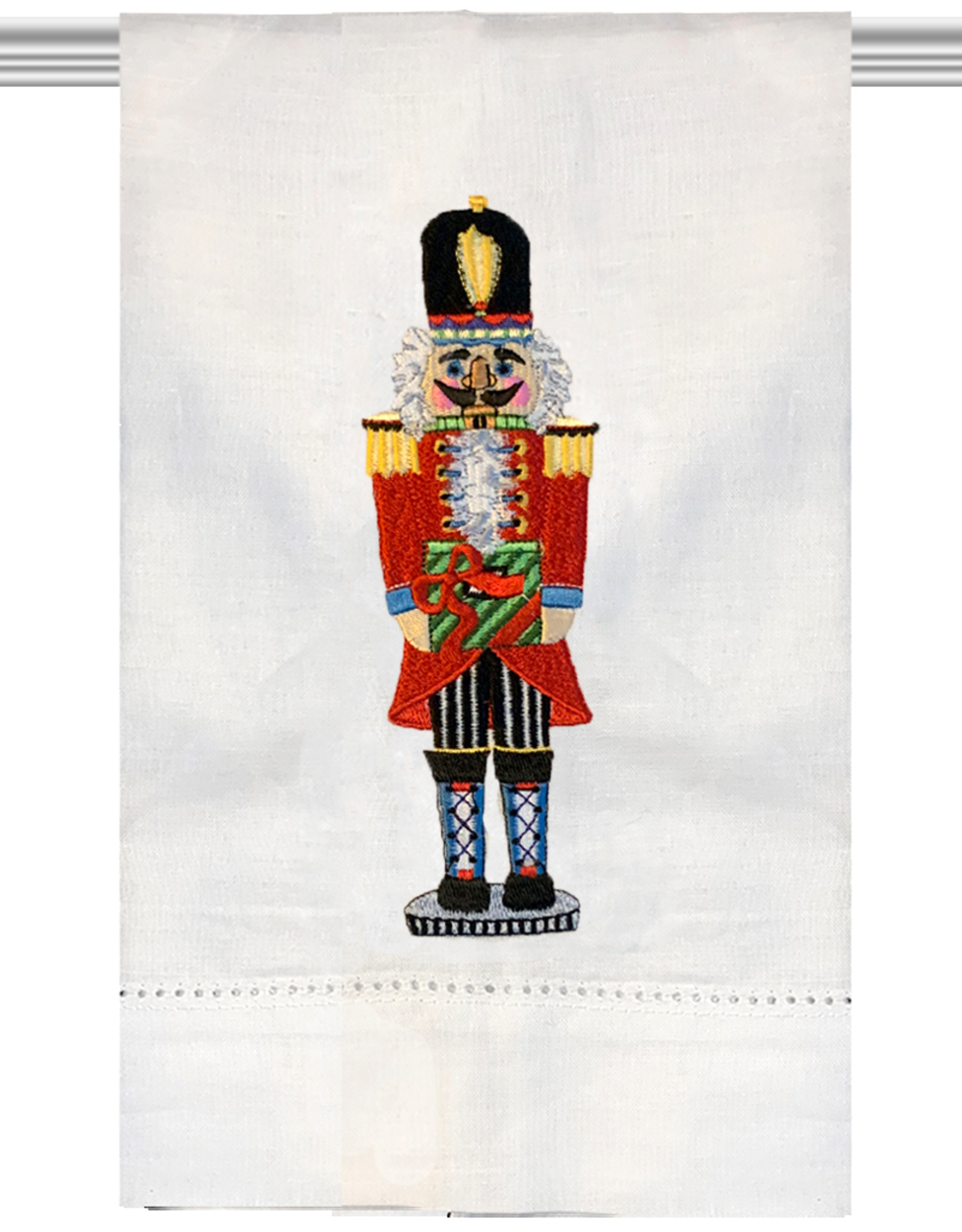 Peking Handicraft Christmas Hand-Guest Towel Nutcracker W Gift 14x22