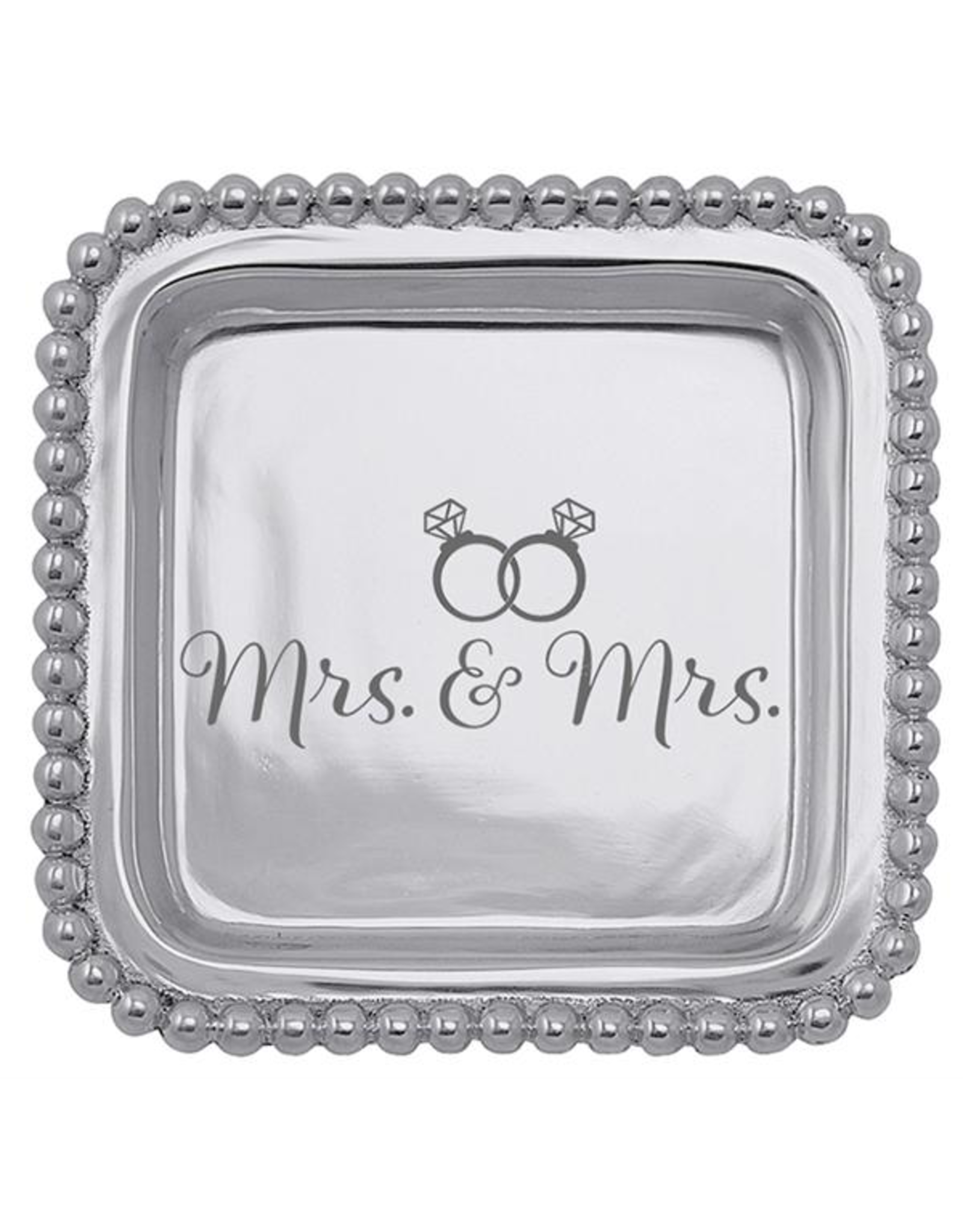 Mariposa Engraved Sentiment Tray Lesbian Wedding Gift Mrs and Mrs