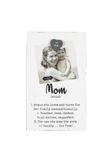 Mud Pie Magnetic White Washed Parent Definition Frame - MOM