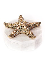 Jay Strongwater Charlene Starfish Box Marble 8.75Dx5.25T