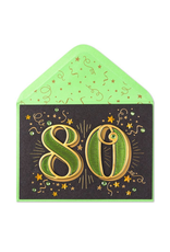PAPYRUS® Birthday Cards 80th With Stars