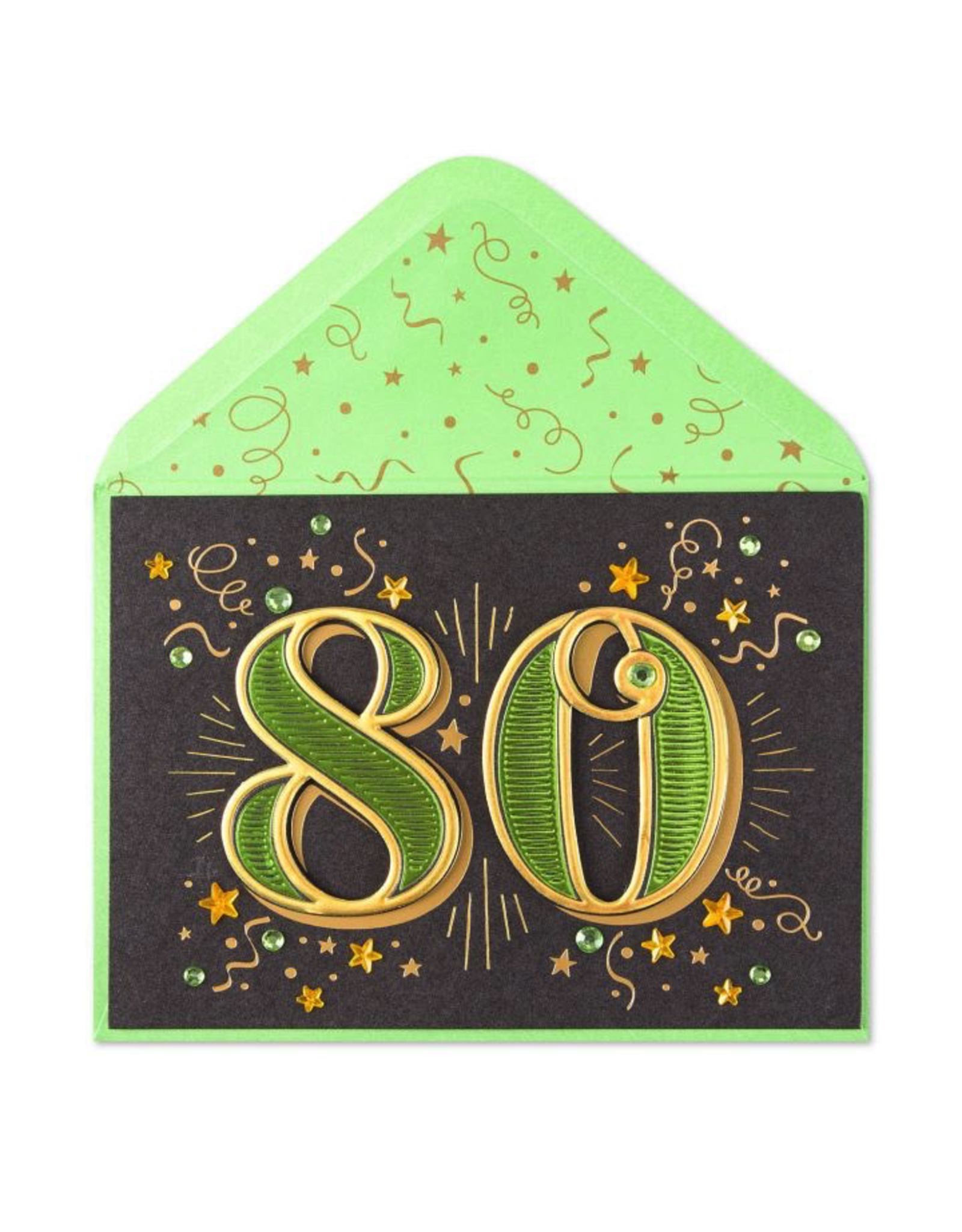 PAPYRUS® Birthday Cards 80th With Stars