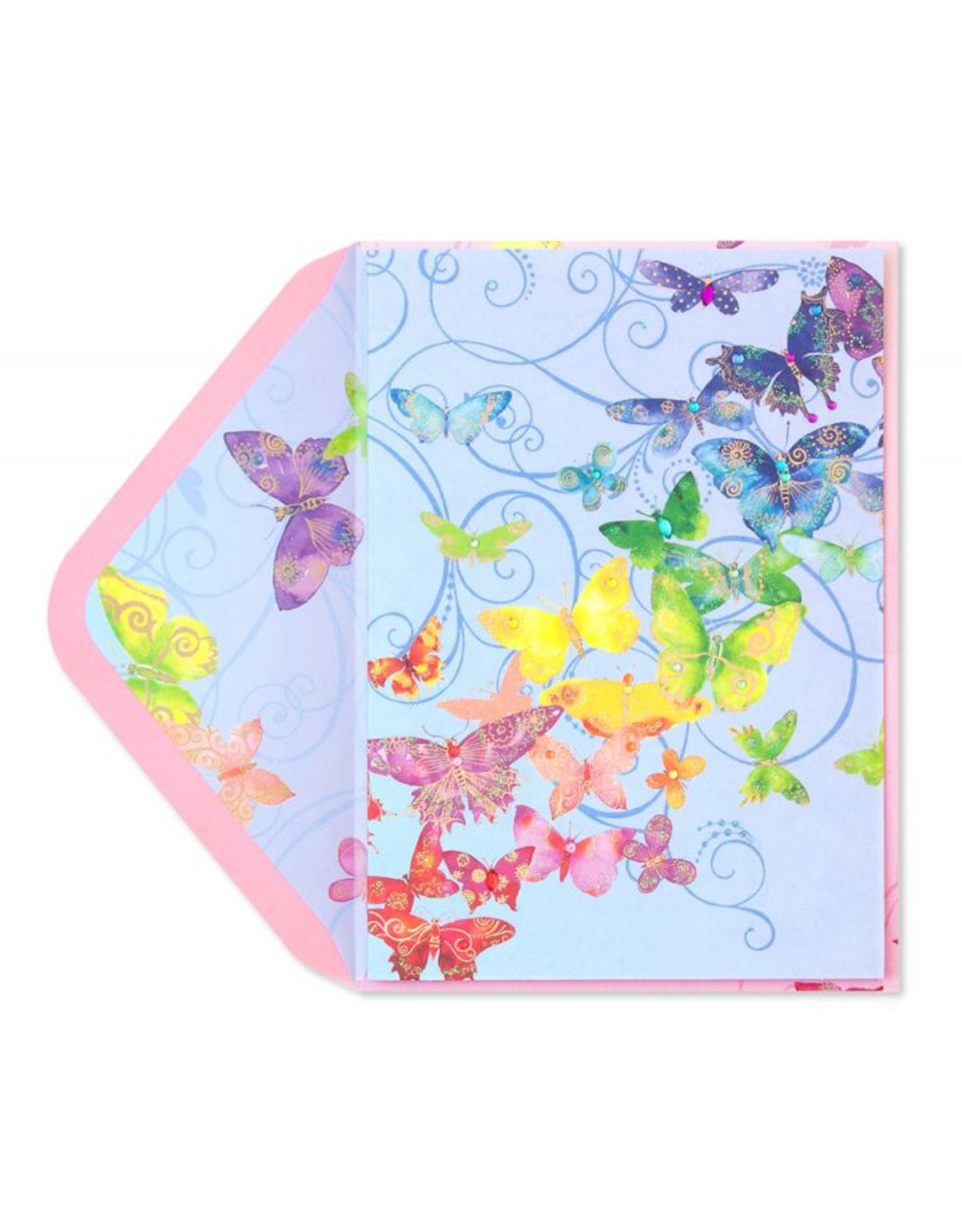 PAPYRUS® Birthday Card Butterflies in Rainbow Colors